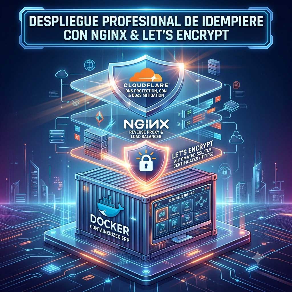 IDempiere ERP con Cloudflare, Nginx, Let's Encrypt